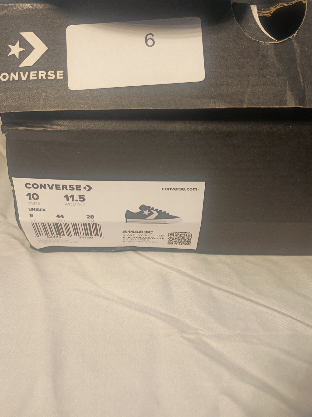 Converse Shoe Box with Branding - Black/White